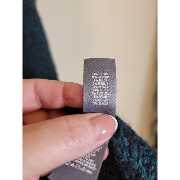 Aerie Women's Mohair/Alpaca Blend Open Front Knit Cardigan Sweater Green Size XS - Picture 7 of 7